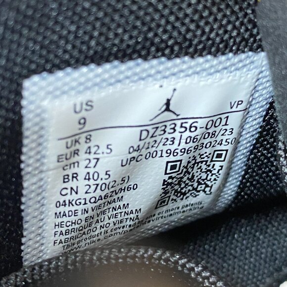 Nike Jordan 38 Mens Basketball Shoes Black Blue DZ3356-001 VNDS Sz 9 - Picture 7 of 7